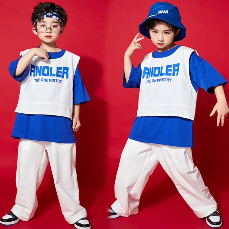 Kinderen Cool Hiphop Kleding Vest Oversized Tshirt Tops Streetwear Hardloopbroek Voor Meisjes Jongens Podium Dans Kostuum Kleding