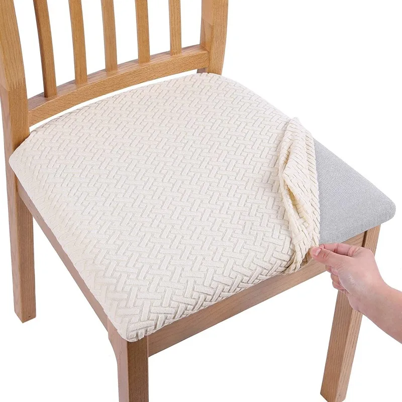 Jacquard Adjustable Chair Cover Dining Room Seat Cover Case for Home Hotel