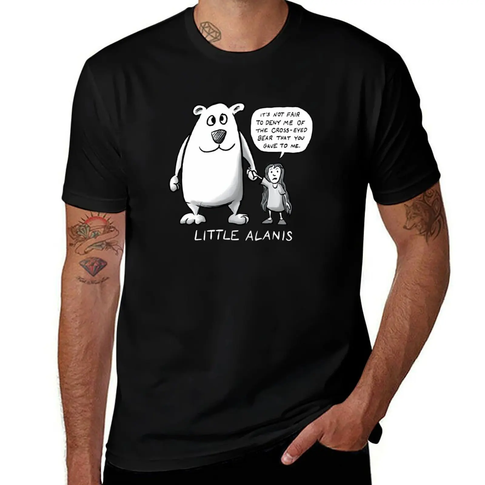 Little Alanis and her Cross-Eyed Bear (Best on darker colors) T-Shirt Holiday Lightweight T-Shirt