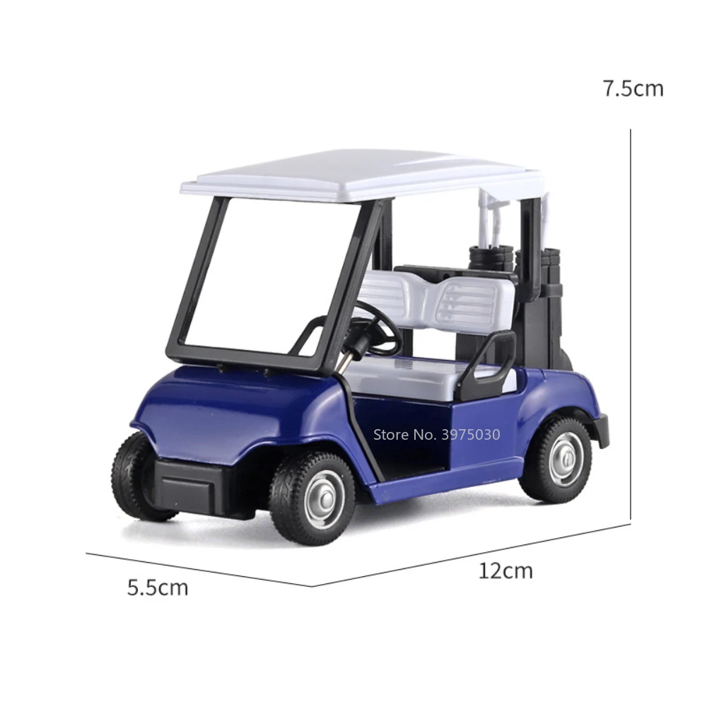 합금 골프 카트 모델 장난감, 금속 다이캐스트 자동차 모델, 높은 시뮬레이션 풀백 차량 장난감 컬렉션, 소년 생일 선물, 1/20 체중계