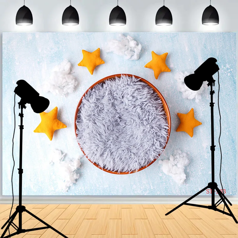 Shuozhike Baby Pasgeboren Bloemenmand Fotografie Achtergronden Rekwisieten Kinderen Verjaardagsfeestje Fotostudio Achtergrond VT-06