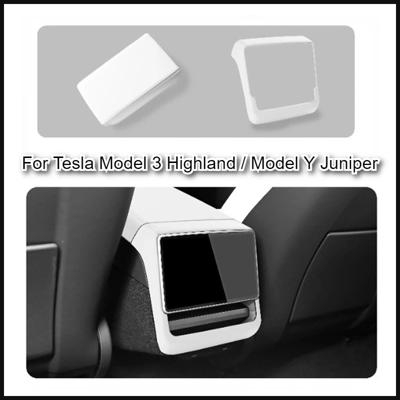 Rear Screen Frame for Tesla Model 3 Y Highland Juniper 2026 Air Conditioning Mask Protector Cover Armrest Box Cover Accessories