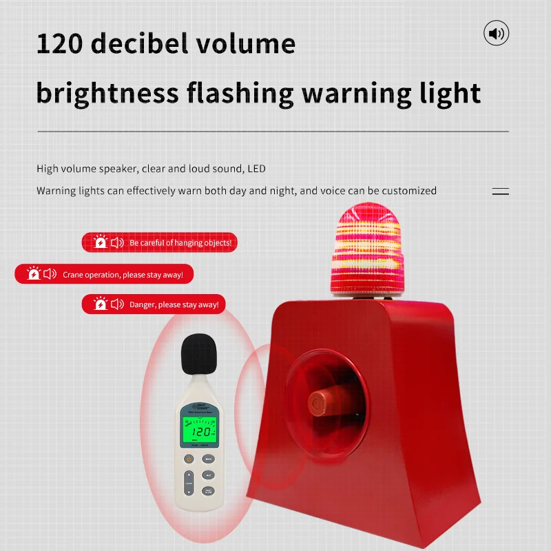 

Industrial anti-collision bridge crane with metal construction safety warning projection light and audible alarm