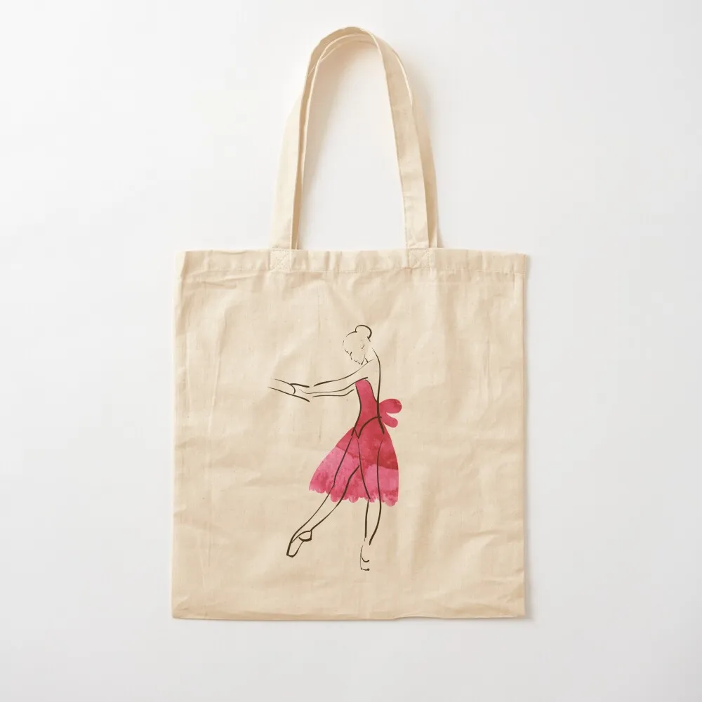 

Vector hand drawing ballerina figure, watercolor illustration Tote Bag great bag eco bag folding Canvas Tote