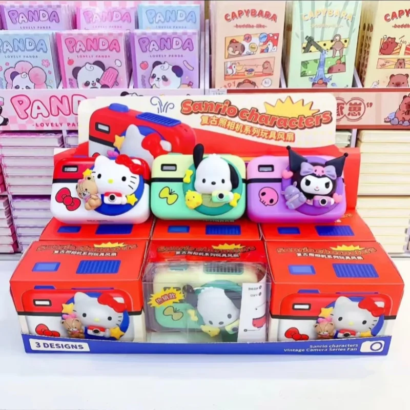 

Original Sanrio Retro Camera Series Blind Box Toy Fan Hello Kitty Kuromi Pochacoo Trendy Chargeable Collectible Vintage Style
