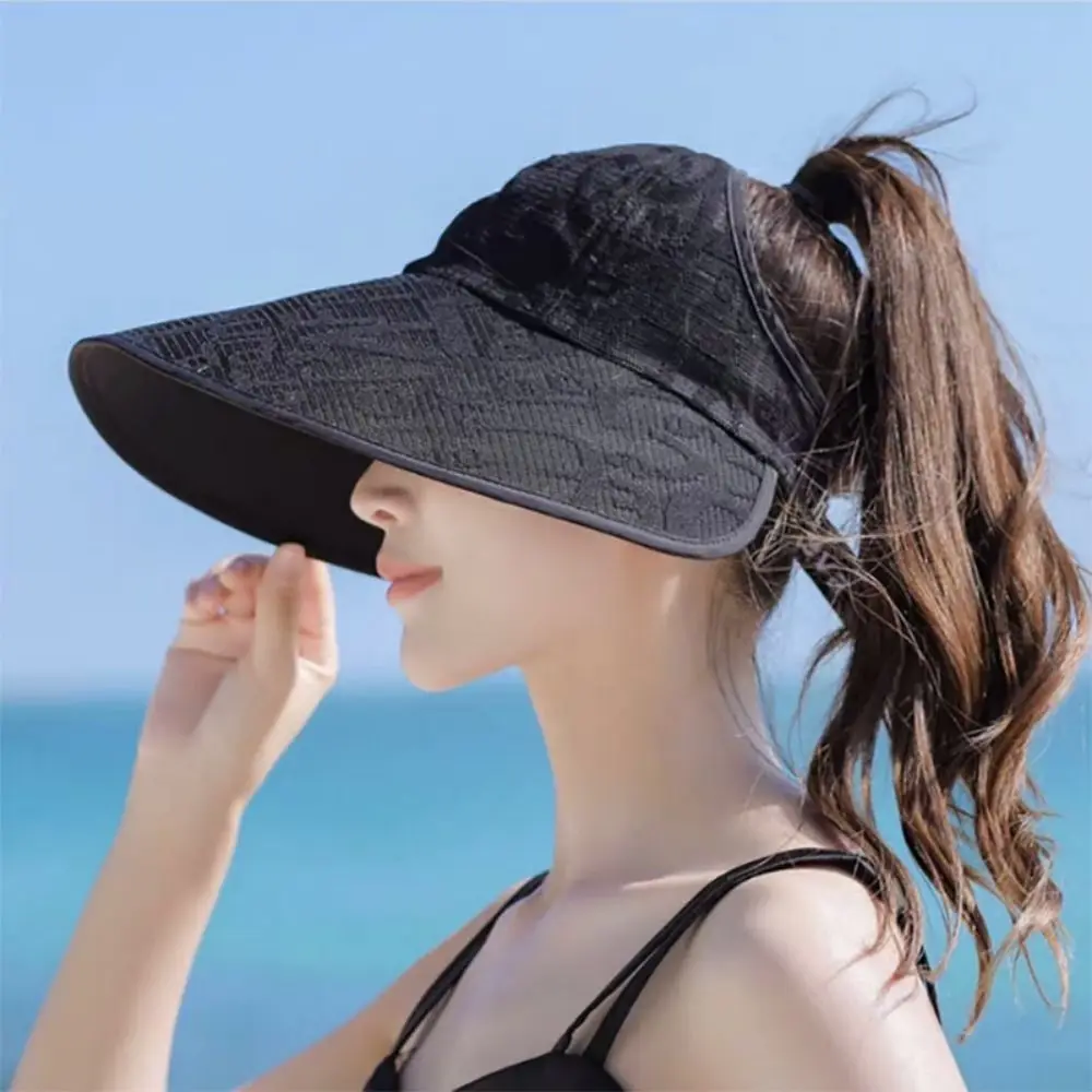 

Солнцезащитная кепка с буквами и большими полями, шляпа от солнца в полоску, защита от ультрафиолета, шляпа с защитой от ультрафиолета, дышащая съемная летняя панама, летняя шляпа