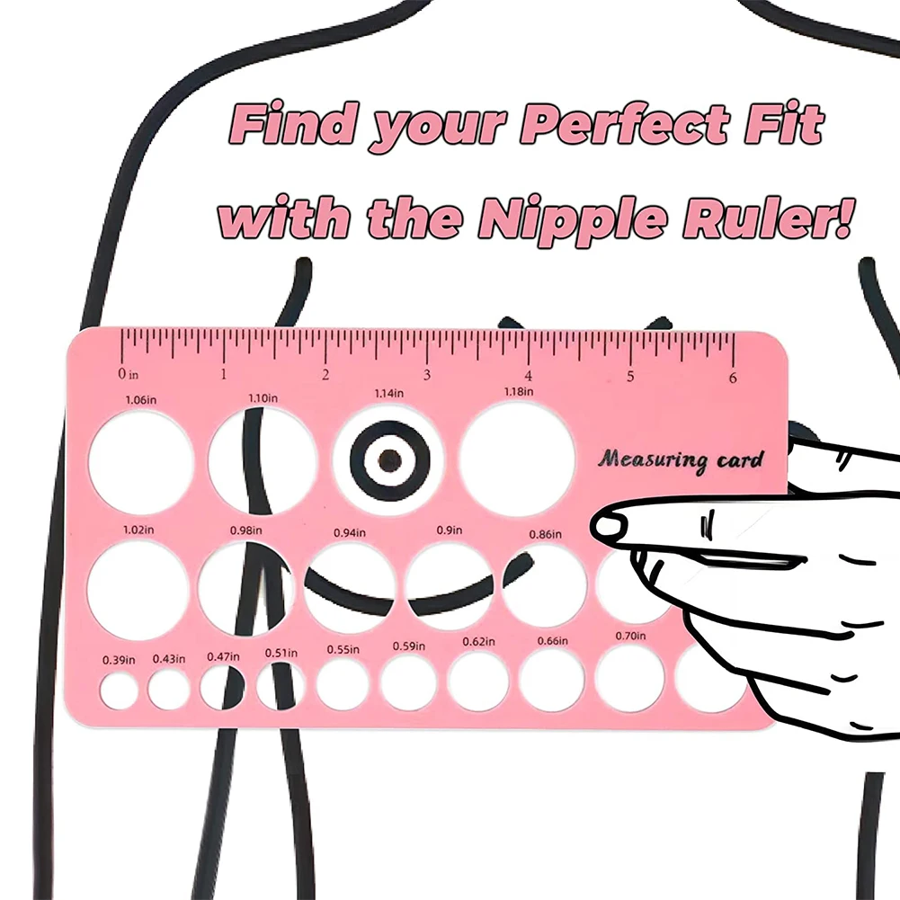 Silicone Nipple Measuring Card Soft Safe Flange Measurement Tool  Lightweight  Gift Nontoxic Feeding Supplies