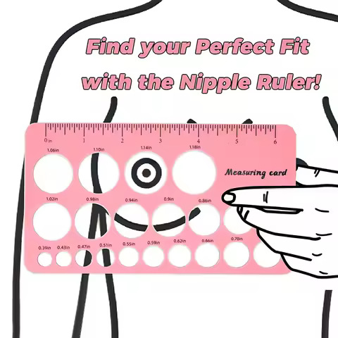 Silicone Nipple Measuring Card Soft Safe Flange Measurement Tool Lightweight Gift Nontoxic Feeding Supplies