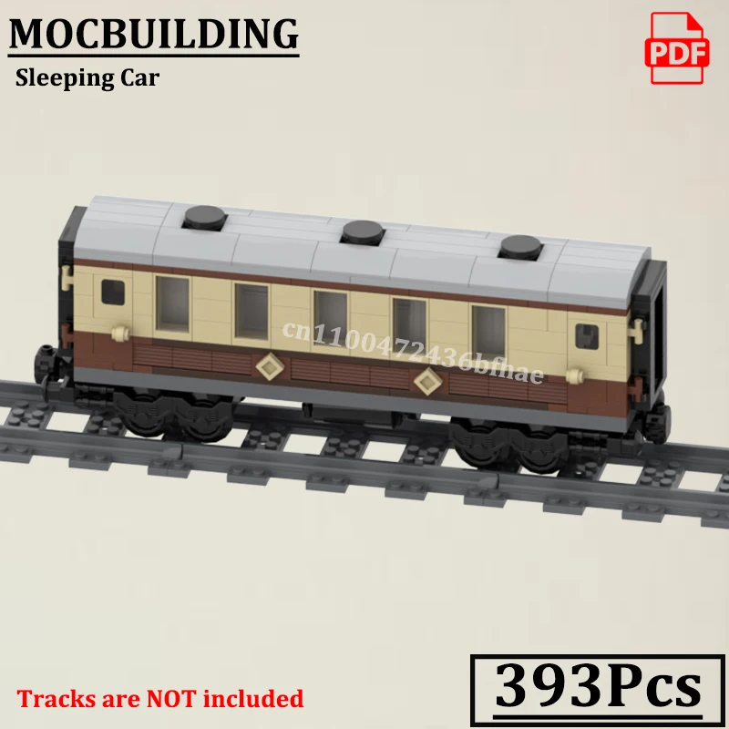 

Sleeping Car for MOC-10194 Additional Train Car Model MOCBUILDING Railway Traffic Buildings Construction Toys Gift