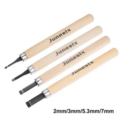 2/3/5.3/7mm 50# Carbon Steel Diagonal Blade Craft Carving Knife Blackening Non-slip Cutter DIY Handmade Engraving Craft Knives