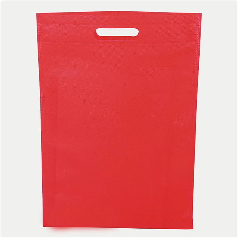 25x30cm Reusable Nonwoven Folding Shopping With Handle Eco Gift Bag Business Flat Bag Customized Logo Logo Printing