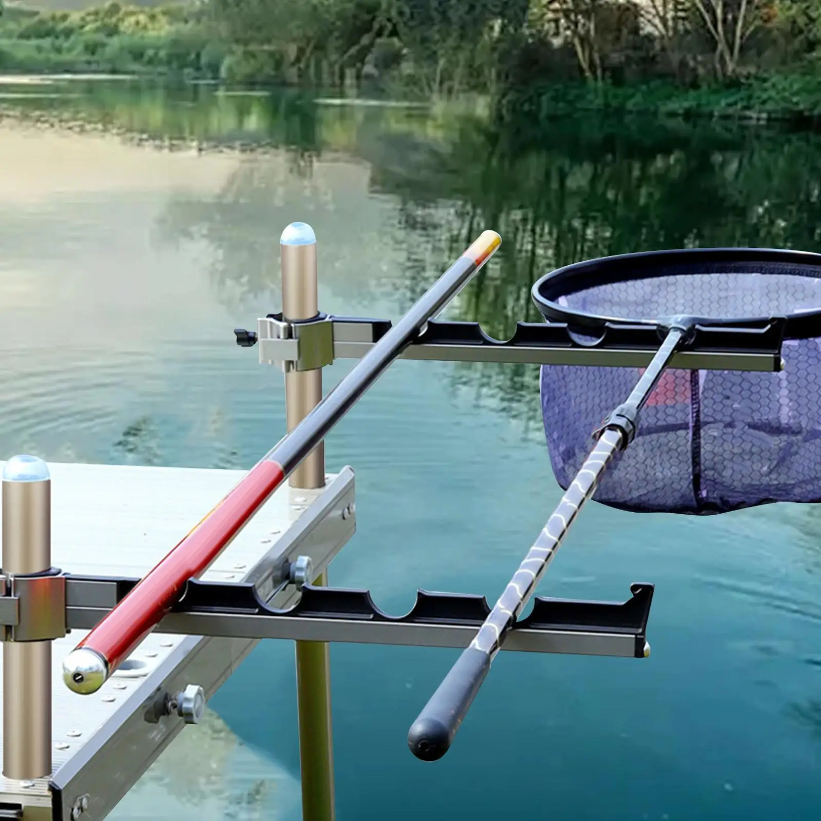 Plataforma de pesca extendida, soporte para caña de pescar, aparejo para carpa