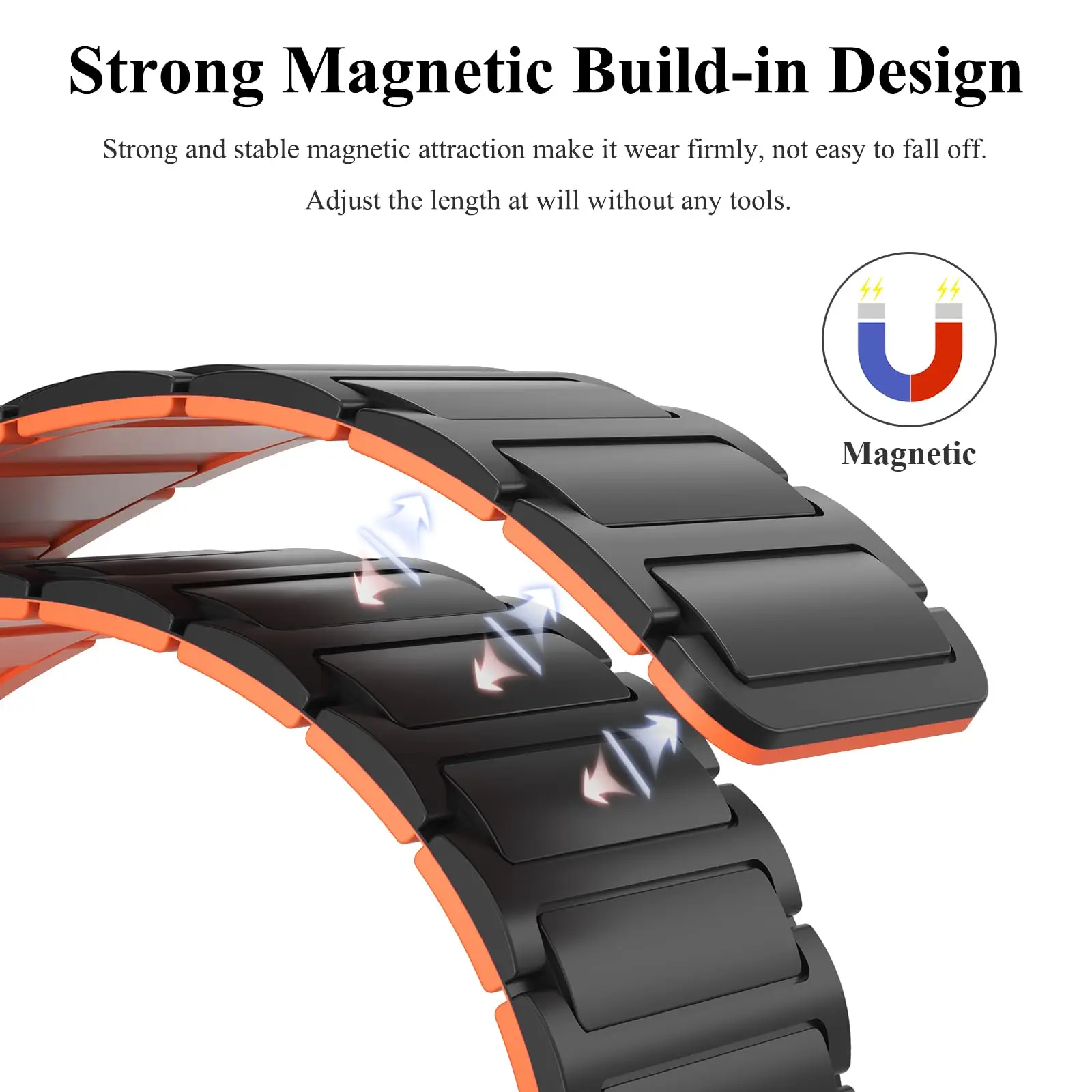 Magnetic silicone band For Samsung Galaxy Watch 7 6 5 4 Strap 40mm 44mm NO Gaps Bracelet Galaxy Watch 6 4 chassic 5 pro 46 47mm