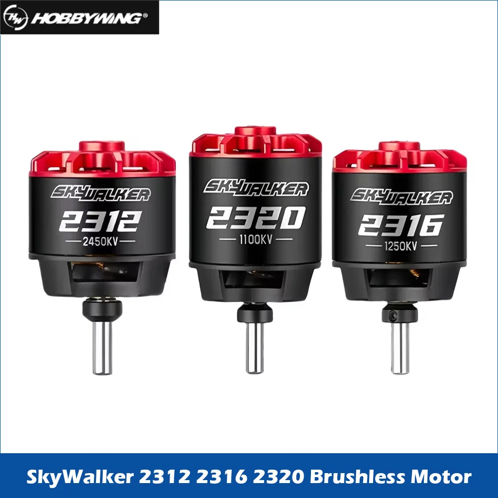 

Hobbywing SkyWalker 2312 2316 2320 Brushless Motor 860KV/980KV/1100KV/1250KV/1400KV/2450KV 3-4S for RC Drone Airplane Fixed-wing