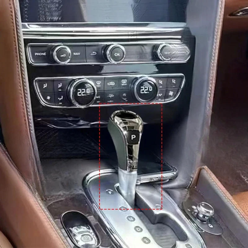 High Quality Leather+Carbon Fiber Gear Shift Lever Upgrade Kit For Flying Spur GT 2006-2019