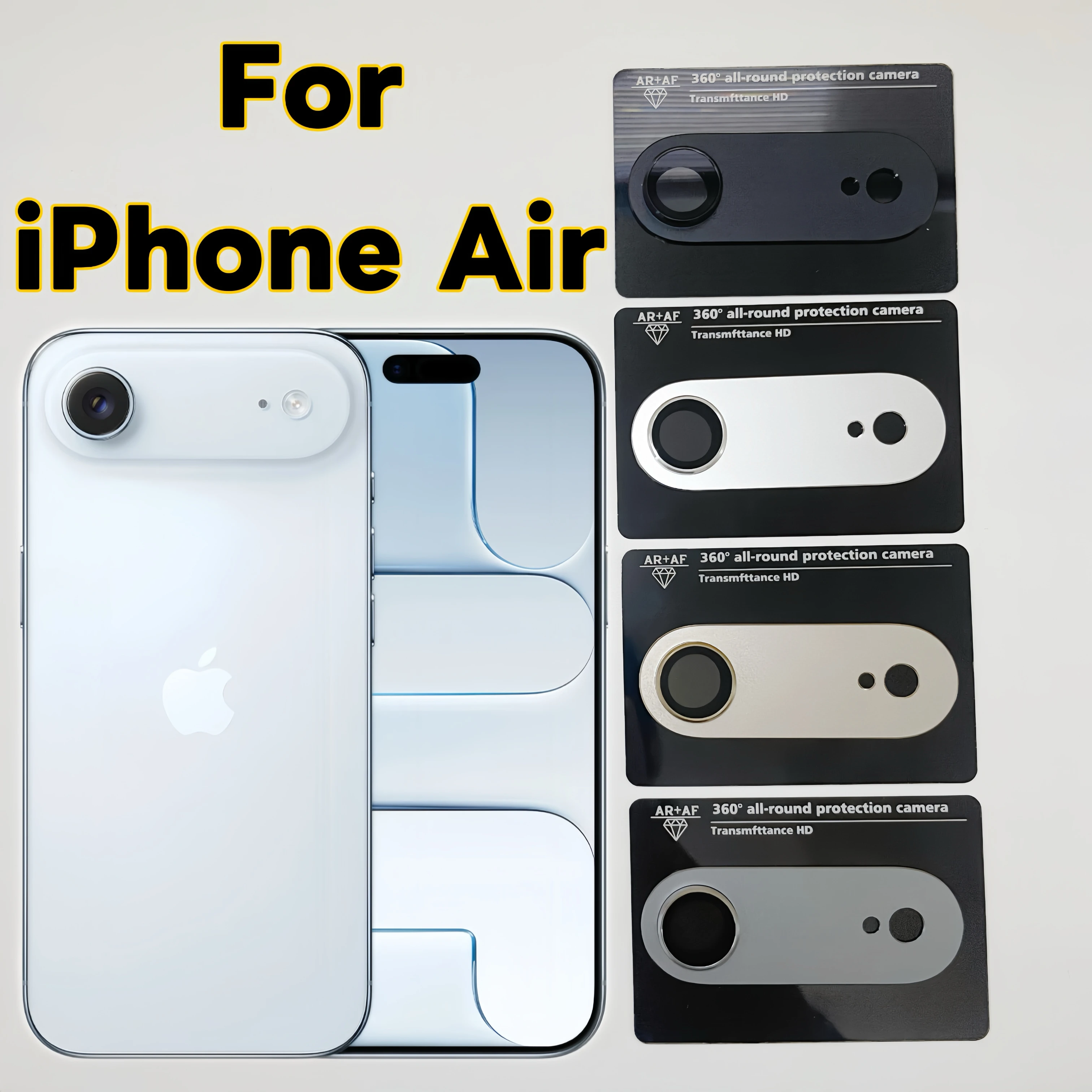 

Fits iPhone Air: Full-Cover Matte Lens Protector, Easy Installation