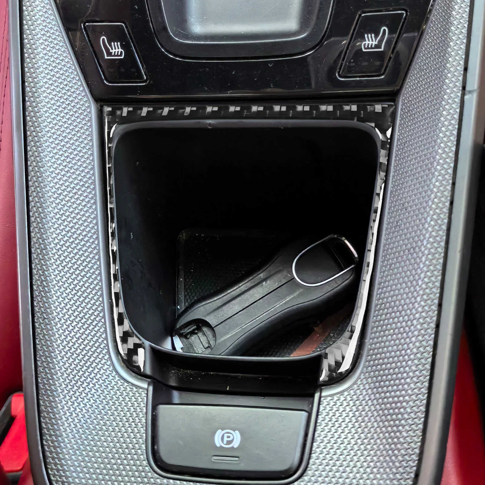 For Porsche 911 992 2019-2023 Modified Black Carbon Fibre Car Seat Gear Full set of interior accessories decorative stickers view 6