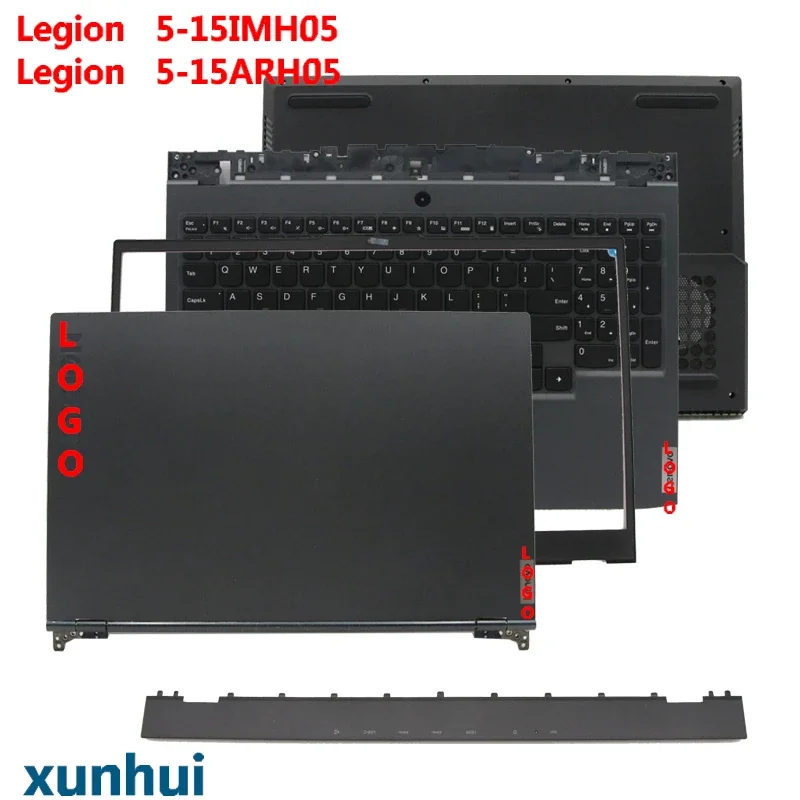 New LCD back case/bezel keyboard bottom hinge strip cover for Lenovo Legion 5-15imh05 5-15arh05 5-15imh05h 5-15arh05h