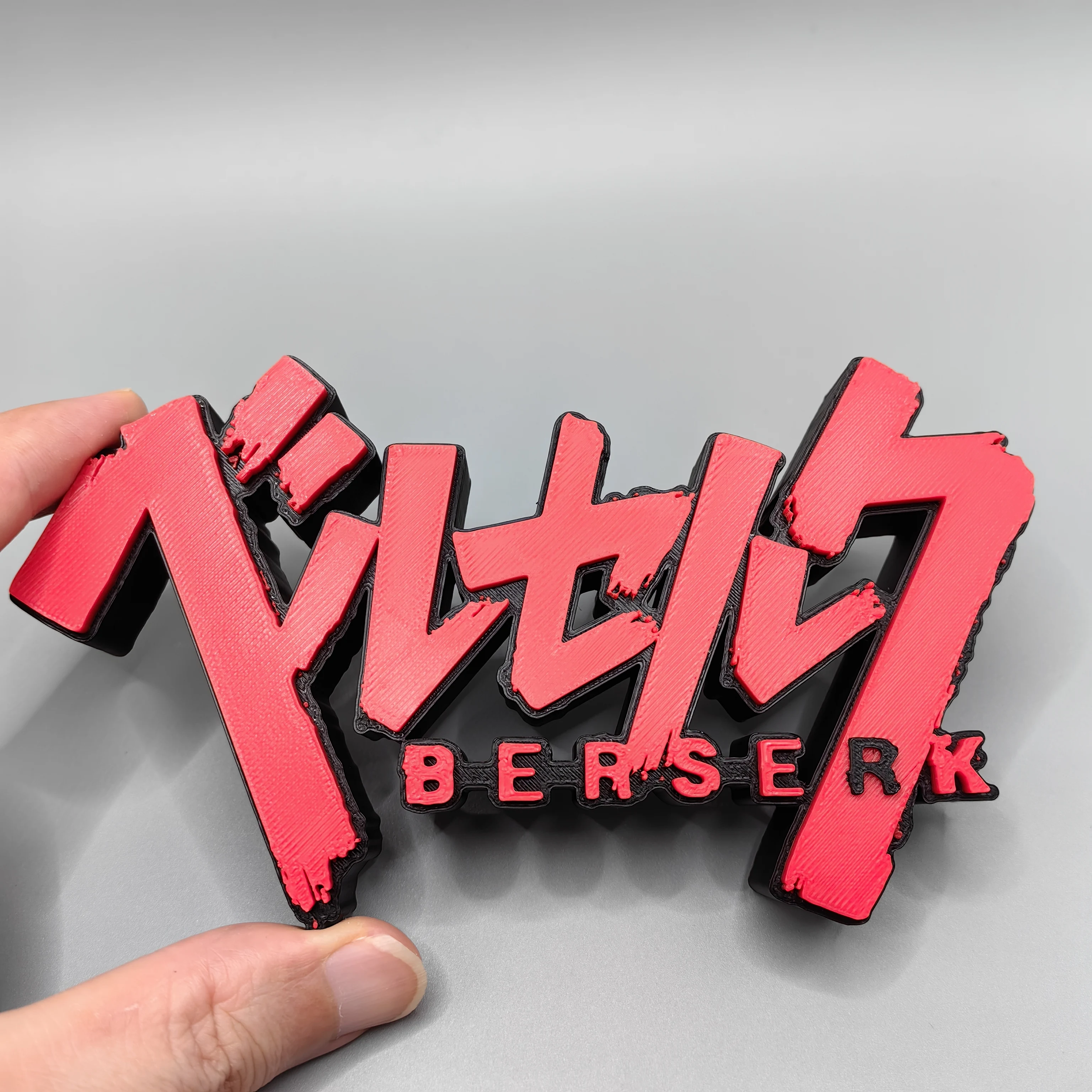 Anime Berserk 3d Printing Three-Dimensional Font Standing Sign Logo Nameplate Desktop Decoration Model Toy Gift