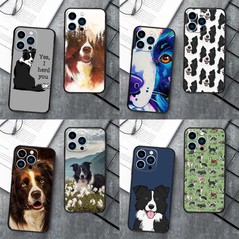 Border Collie Dog Phone Cover For iPhone 15 12 11 13 14 Pro Max Mini X XR XS Max SE 2020 7 8 Plus Phone Case