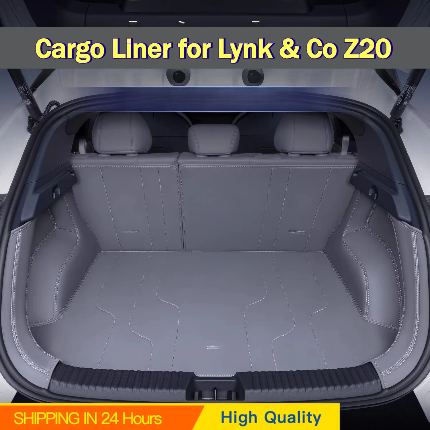 New Trunk Mat for Lynk Co Z20 Fully Leather All Weather Cargo Liner Waterproof Anti-Slip Cargo Protection Pad Surrounded