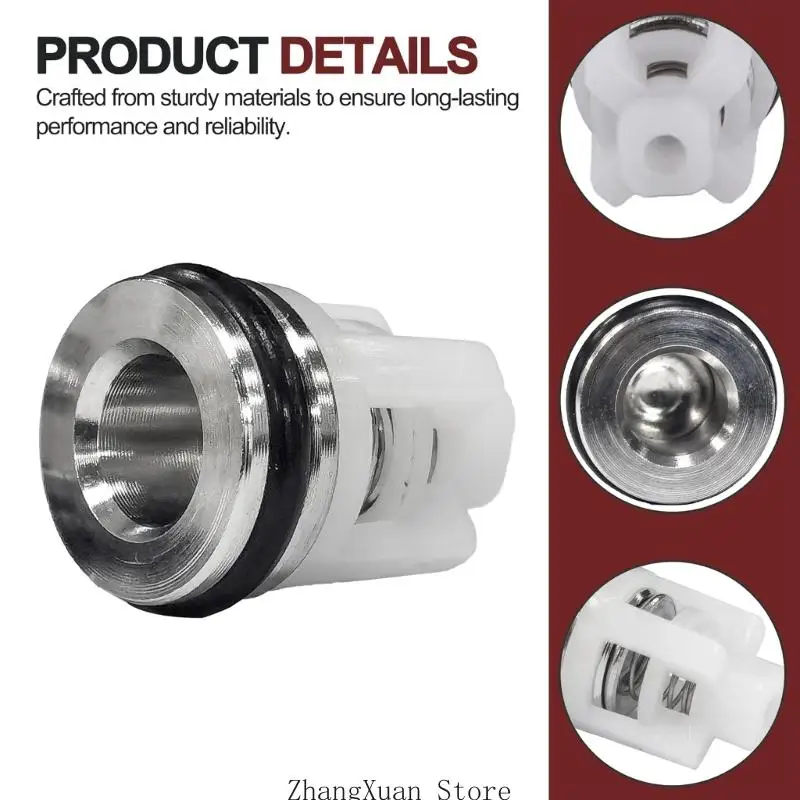 Aftermarket-Pumpen-Check-Ersatzset für Hochdruckreiniger, enthält 6 Teile mit vormontierten Dichtungen zur Wiederherstellung von – Detail 4