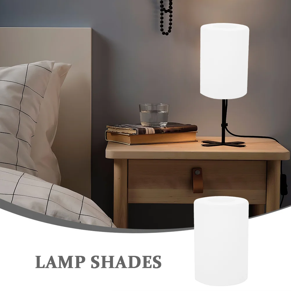 펜던트 조명, 플로어 램프, 벽등용 밀크 글라스 램프 쉐이드, E27 소켓용 화이트 원통형 무광 유리 쉐이드 교체품