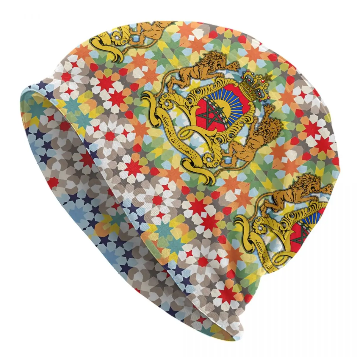 Custom Kingdom Of Morocco Skullies Beanies Caps Men Women Trend Winter Warm Knit Hat Adult Patriotic Bonnet Hats