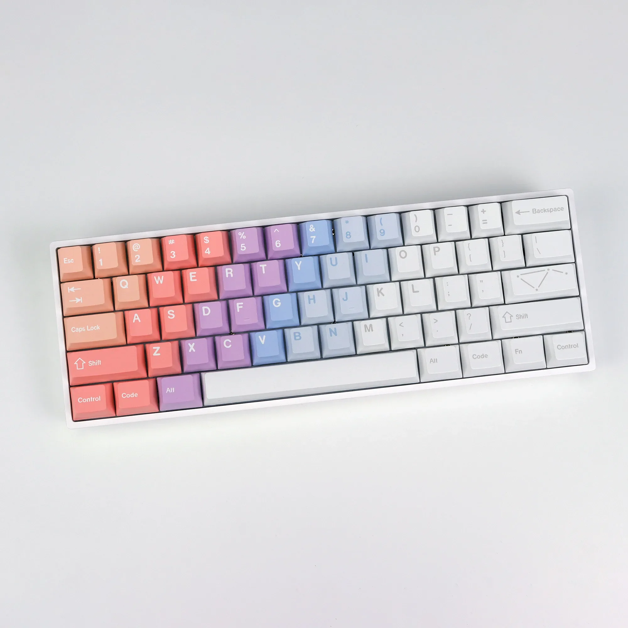 KBDiy Dreamscape Keycap Hangul Cherry Profile PBT Keycaps Custom Alice Split Space 7U ISO for Wireless 60 Mechanical Keyboard