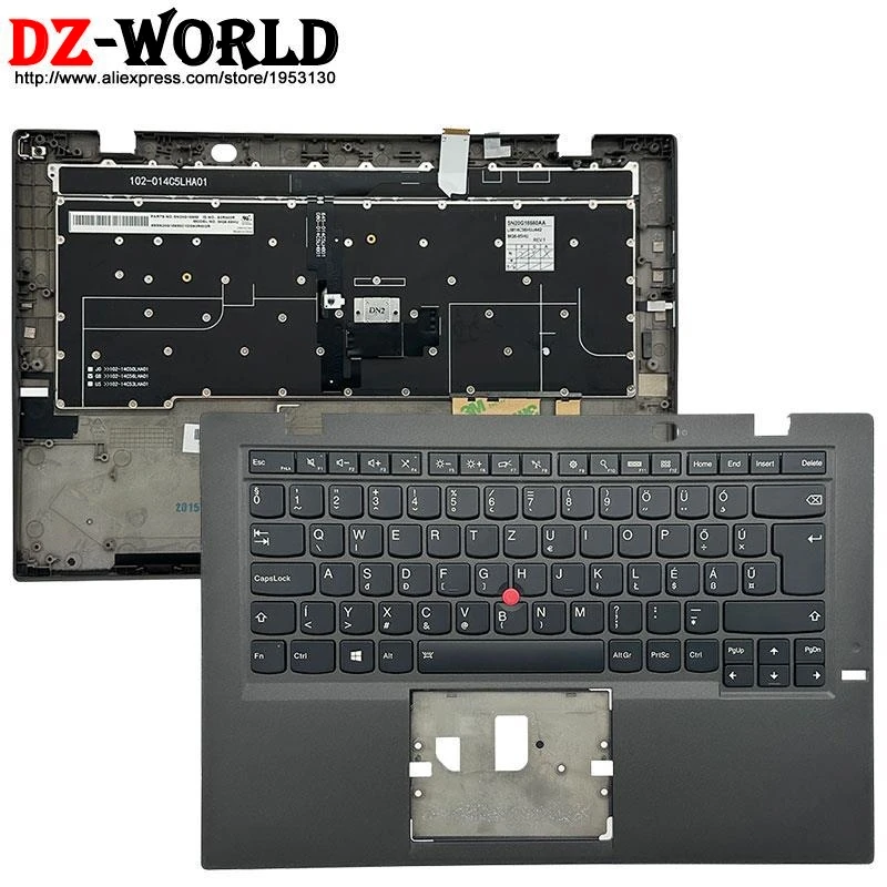 Backlit Keyboard With Palmrest Upper Case C Cover for Lenovo Thinkpad X1 Carbon 3rd Gen 3 Laptop JP CH CZ SK SI HU DE TUF QWERTZ