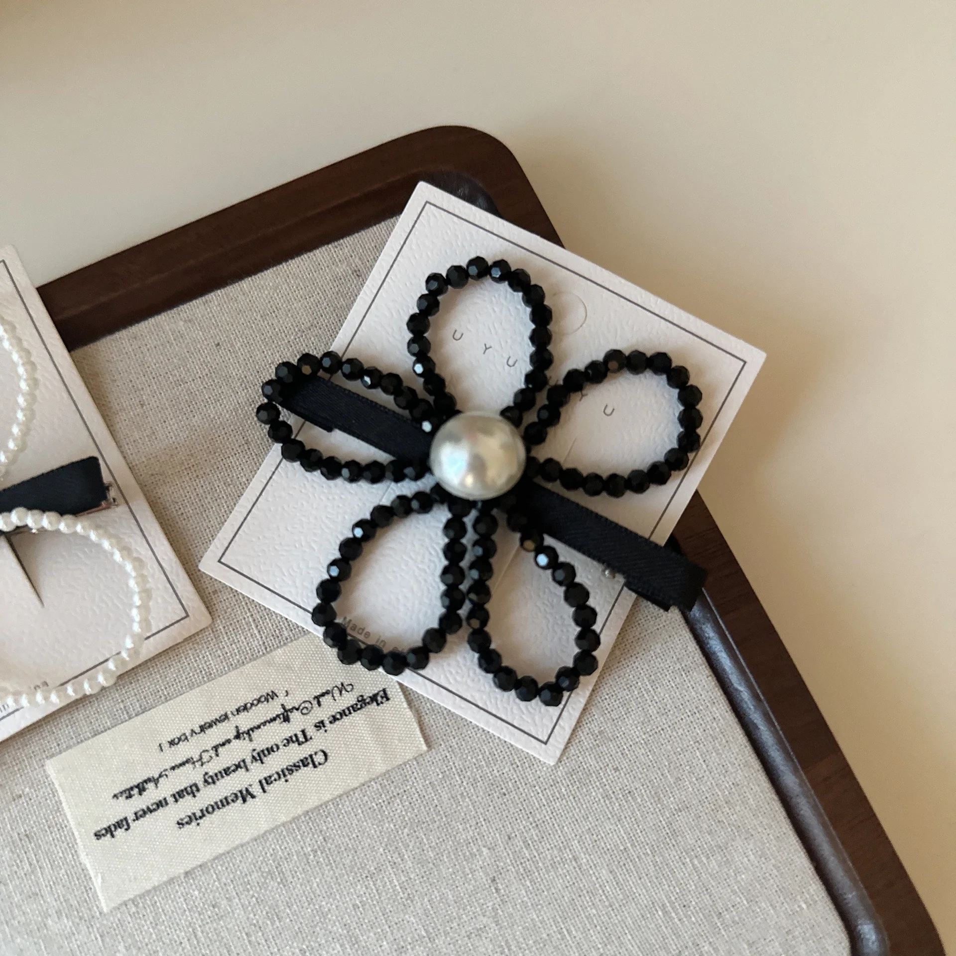 Pearl Big Flower Hair Clip Non Slip Top Clip for Women Korean Fashion Comfortable Sturdy Hair Accessory Daily Wear