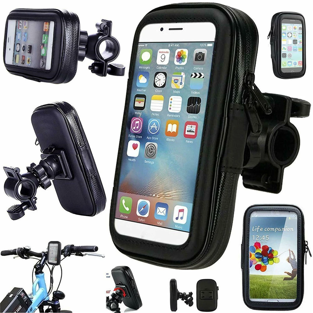 Durable Scooter Bicycle Motorcycle Phone Holder Cellphone Bag Bike Mount Waterproof Phone Case For Samsung iPhone