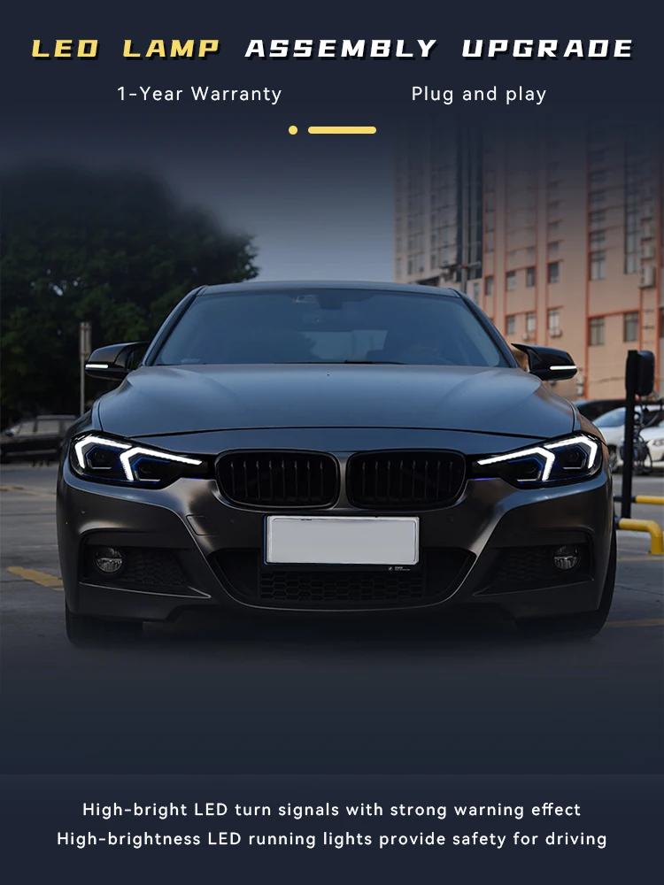 Car Lights For BMW 3 Series F30 F35 2013-2017 Headlights 320 325 Upgrade DRL LED DRL Front Lamp Projector Lens Auto Accessories