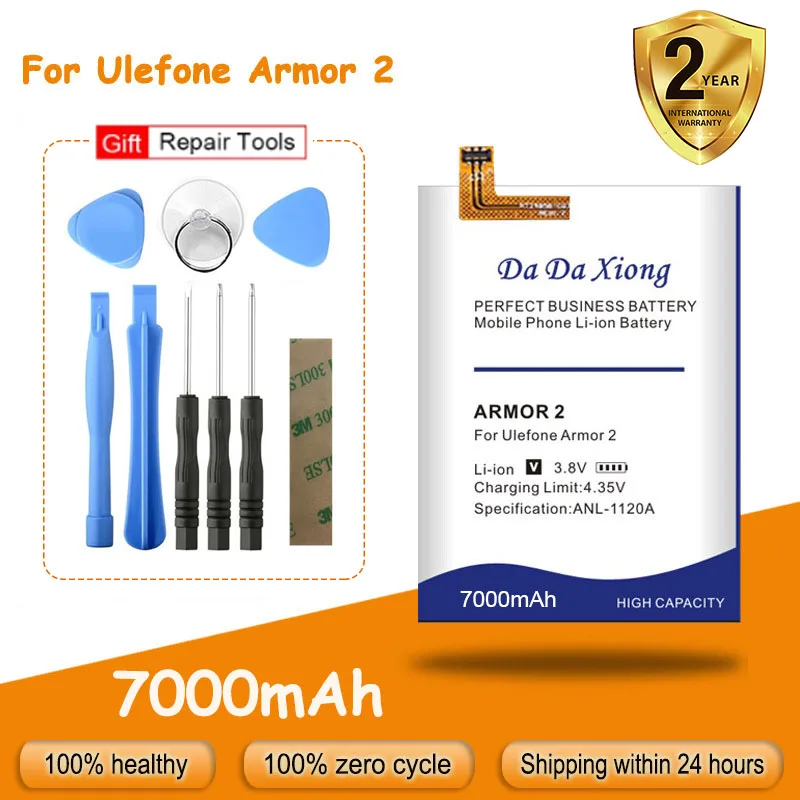 

High Capacity 7000mAh For Ulefone Armor 2 Phone Replacement Batteria + Tools