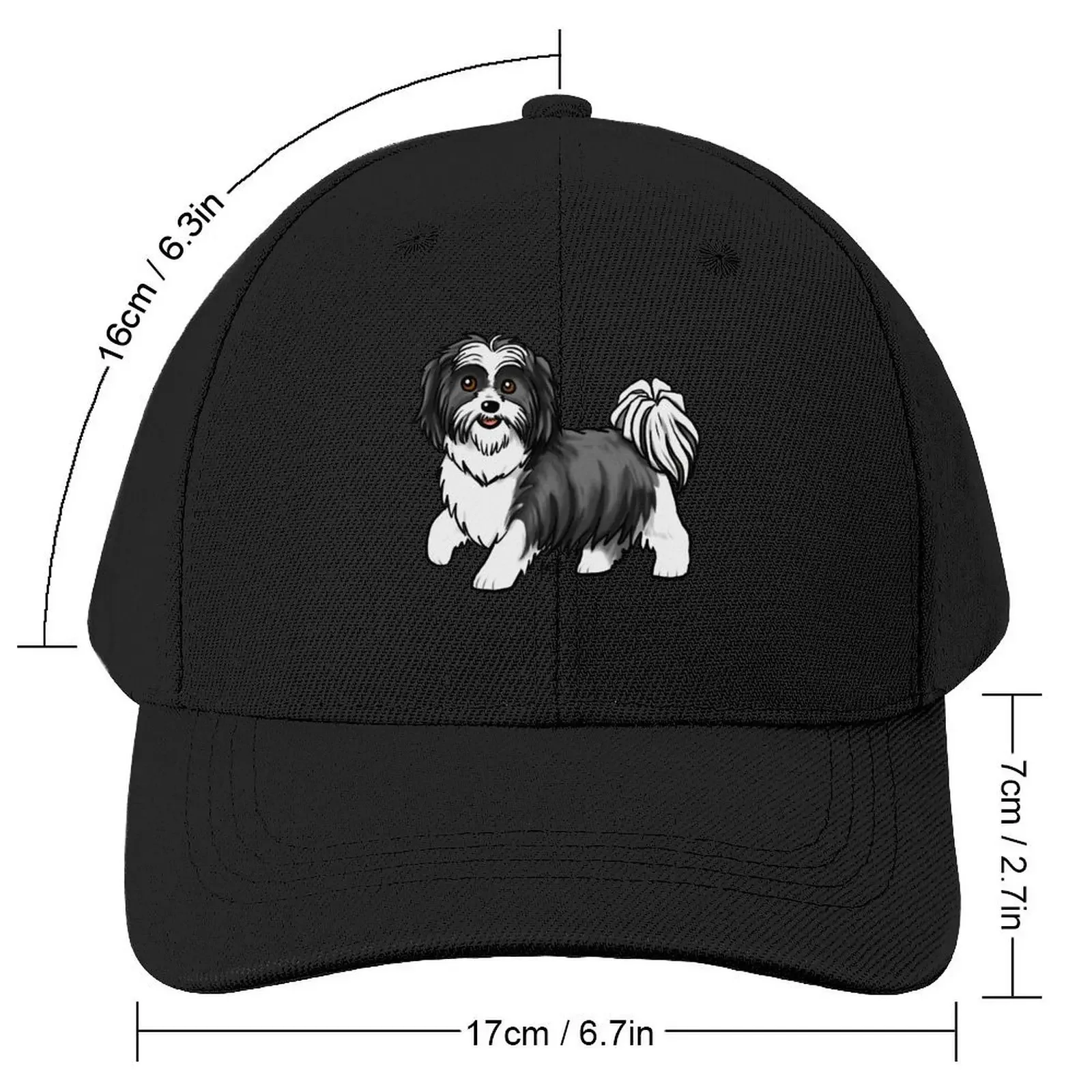 Shih Tzu - Double Colored Black and White Baseball Cap Hip Hop tea Hat Luxury Brand Military Cap Man Boy Child Women's