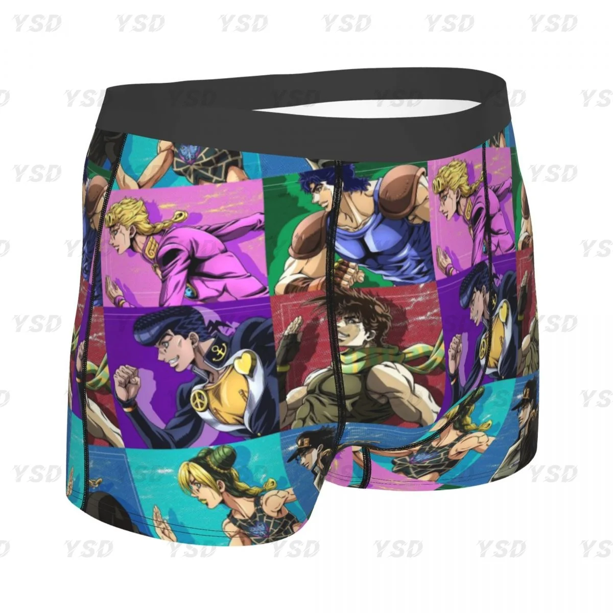 Jojo Bizarre Adventure Men\'s Boxer Briefs, Highly Breathable Underwear,High Quality 3D Print Shorts Birthday Gifts