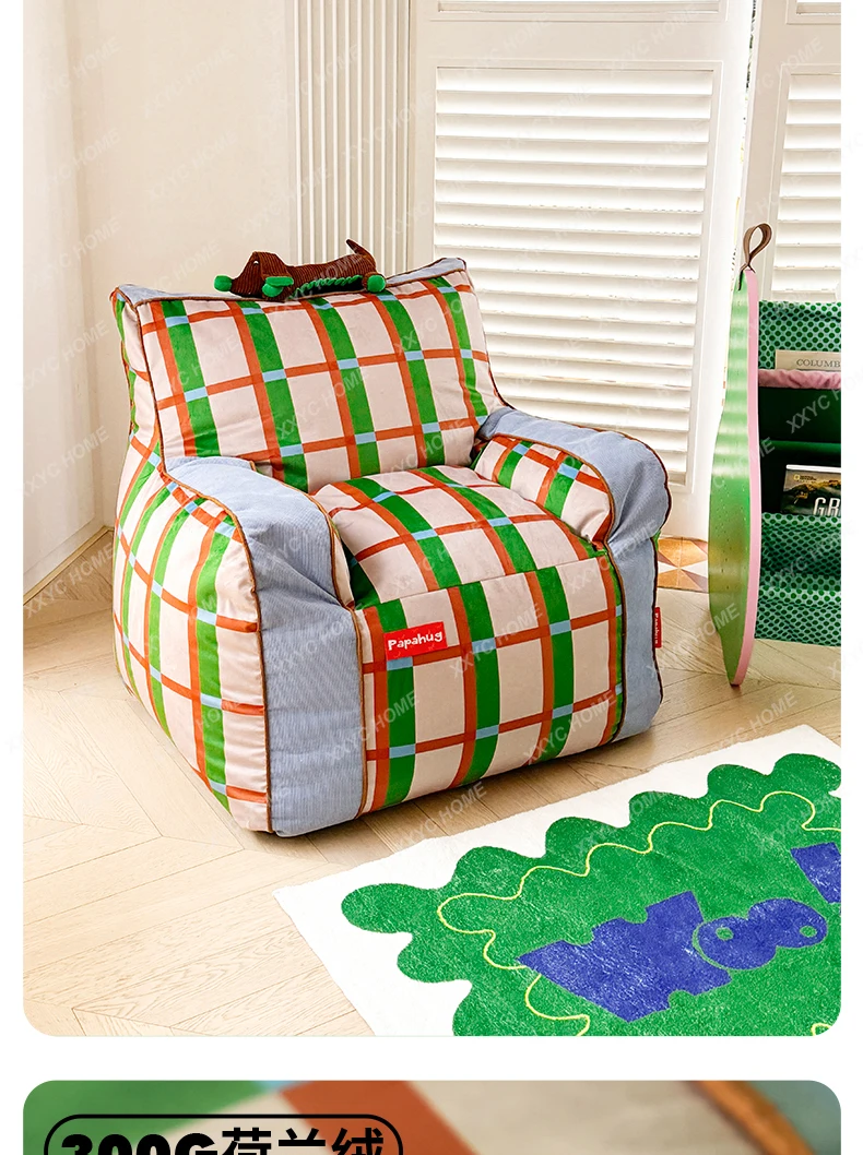 JJSofa Retro Bay Window Sofa Human Kennel Living Room Single Small Sofa Balcony Bedroom
