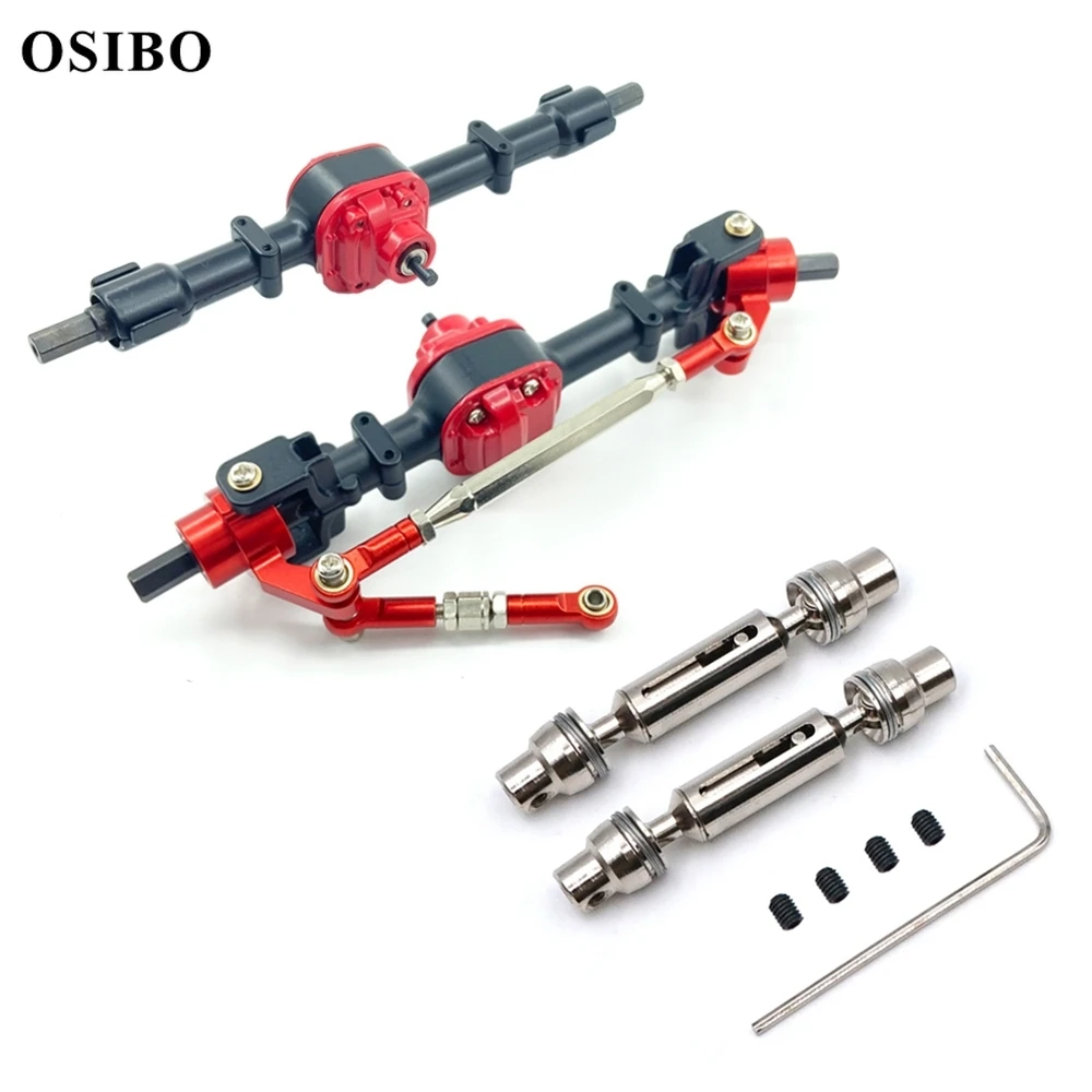 

RC Car Metal Gear Front&Rear Bridge Axle Set With Drive Shaft for MN D90 D91 D96 99S FJ45 1/12 RC Car Upgrade Parts Accessories