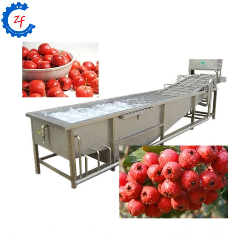 Stainless Steel Apple Pear Mango Bubble Washer Fruit And Vegetable Washing Cleaning Processing Equipment