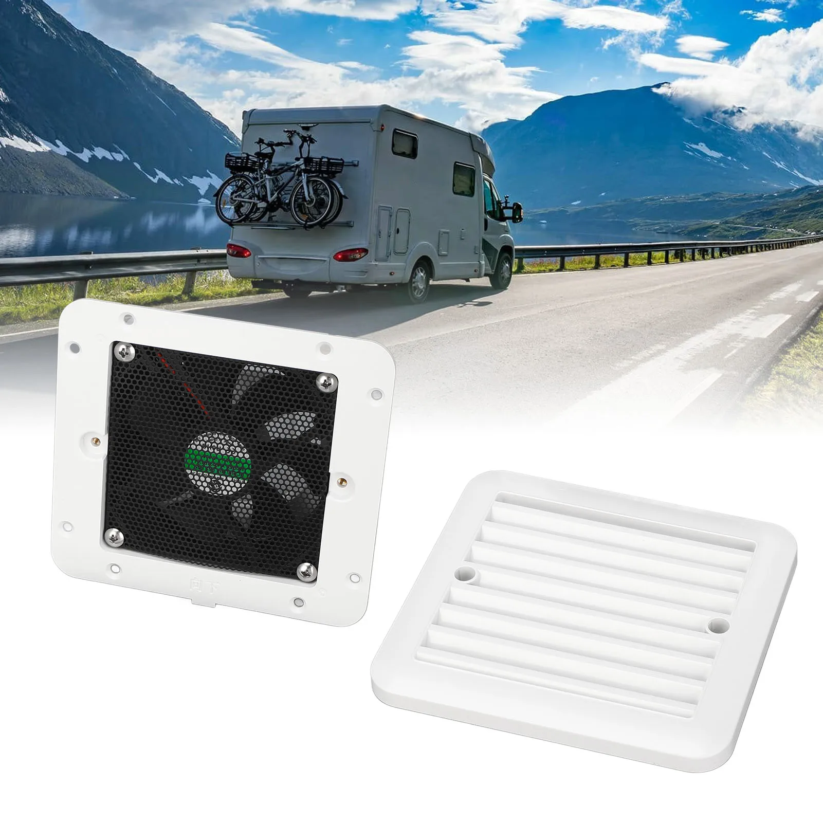 

Вентилятор боковой вытяжки для автодома 97x97 мм, однополюсный, 12В, 1.2Вт, для вентиляции воздуха в прицепах, кухнях, ванных комнатах, автодомах