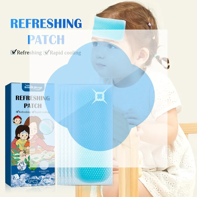 1Pcs Refreshing Cooling Paste Anti-fever Ointment Migraine Patch Antipyretic Low Temperature Paste Ice Polymer Hydrogel