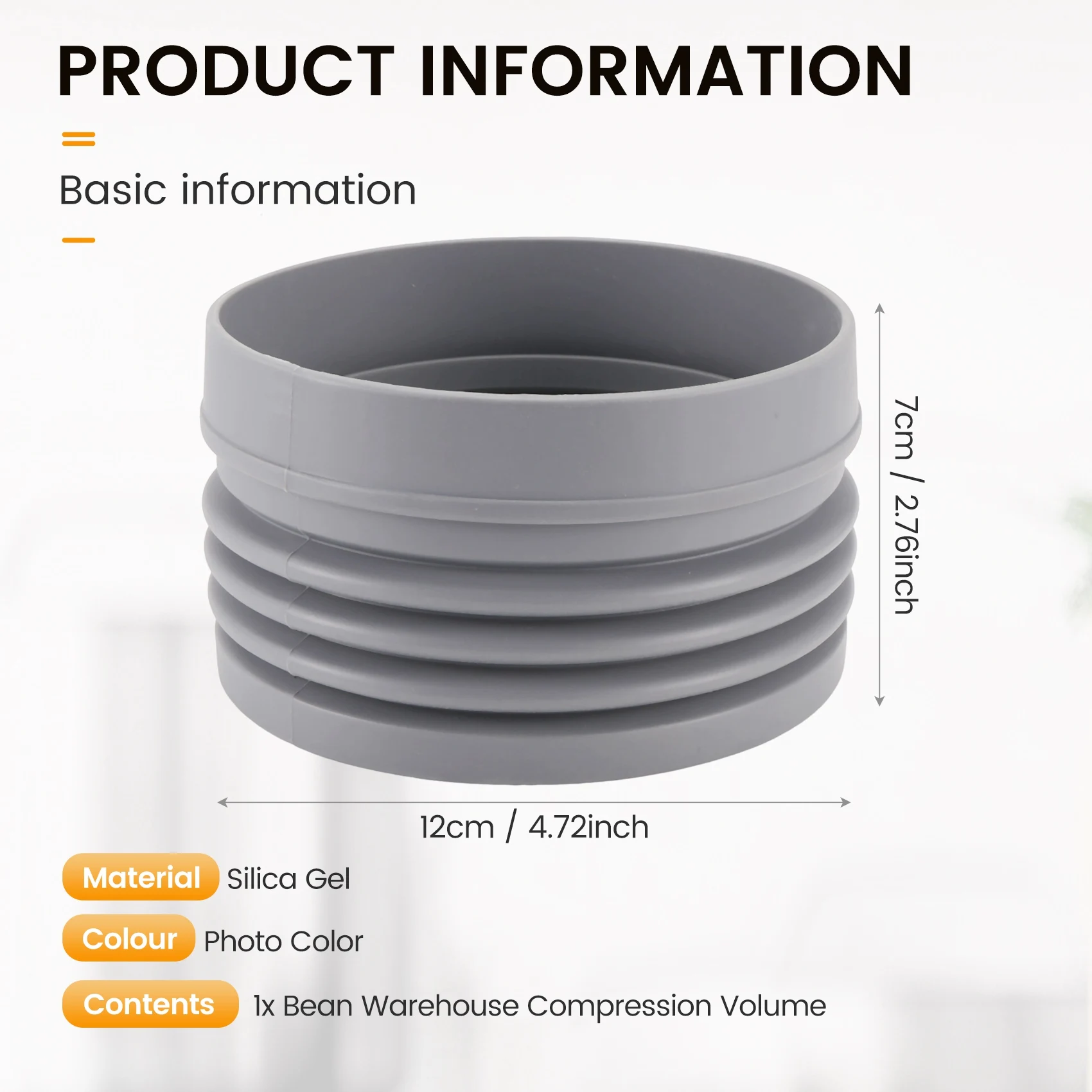 -A96P Silicone Bellows For Fellow OPUS Coffee Grinder, Bean Compression Slag Cleaning Coffee Machine Accessories