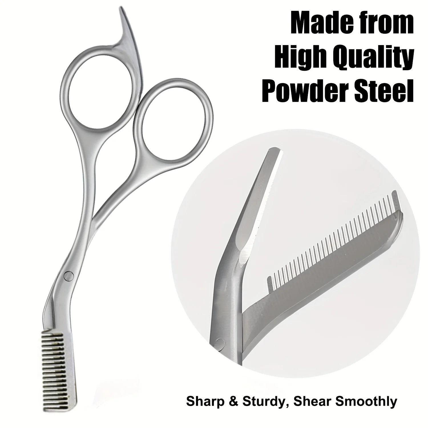 Eyebrow Scissors for Men And Women Makeup Tools One Metal Texture with Comb Eyebrow Razor Beauty Scissors Stainless Steel