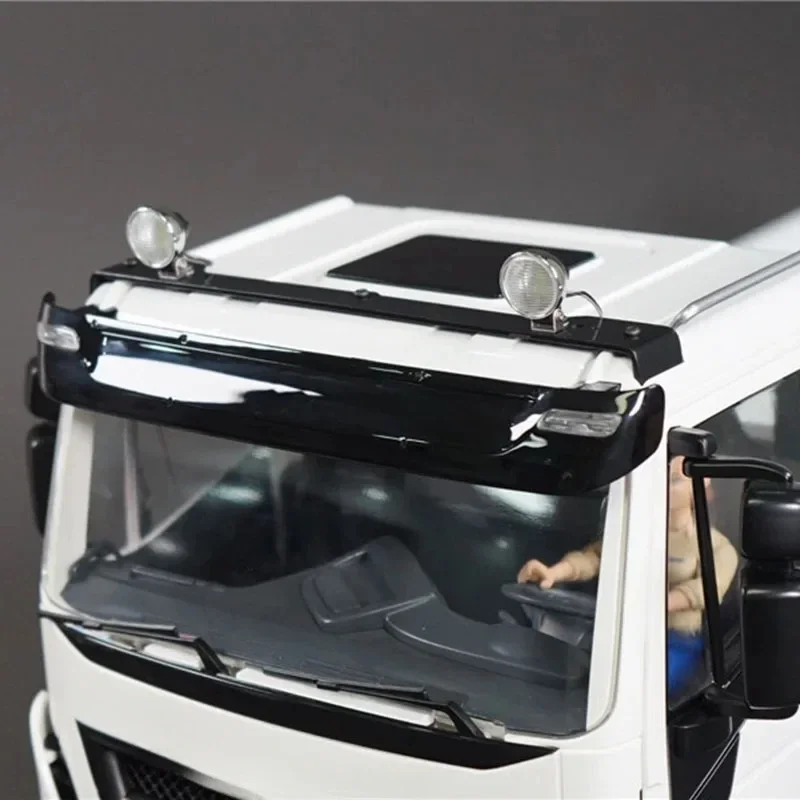 LED 5V White Round Spotlight for 1/14 1/10 Tamiya RC Truck For scania For man For volvo