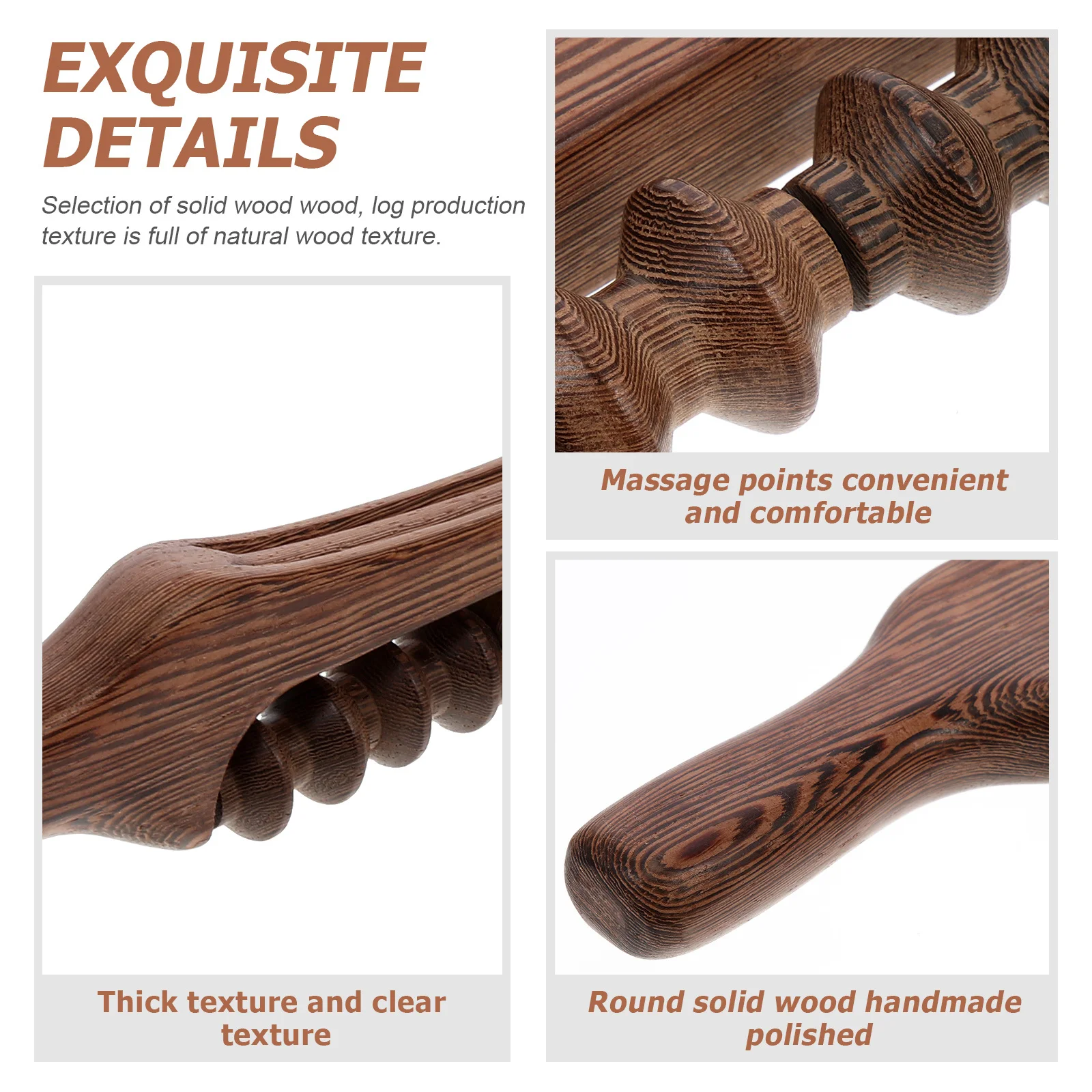 

Durable Wooden Massager Roller for Better Blood Flow and Overall Health Home Use Easy to Use Wood Therapy Massage Tools