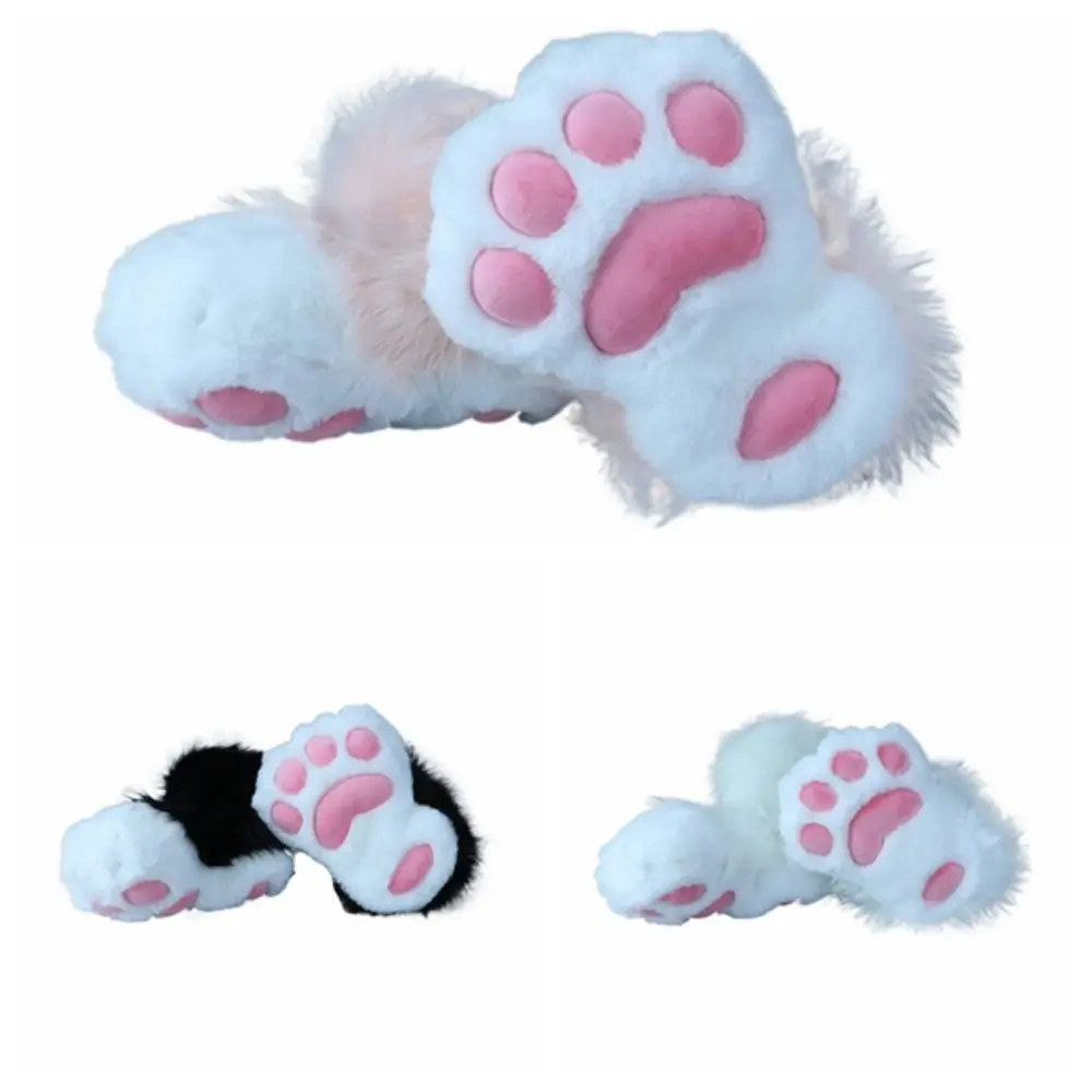 الشتاء أحذية المنزل الكرتون الشتاء القط باو النعال كبيرة المبالغة تأثيري الدعائم أحذية فروي الدافئة تأثيري الأحذية نادي