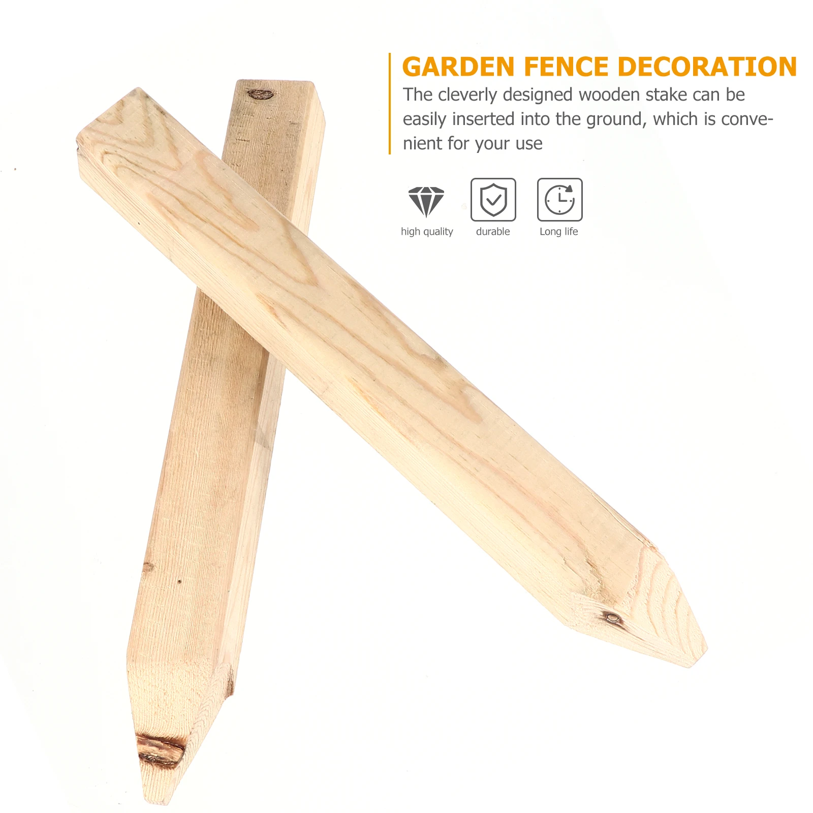 

5pcs 5 Wooden Stakes Measurement Garden Fence Decoration Durable High Quality Building Stakes Easy Insert Ground Lawn Sign