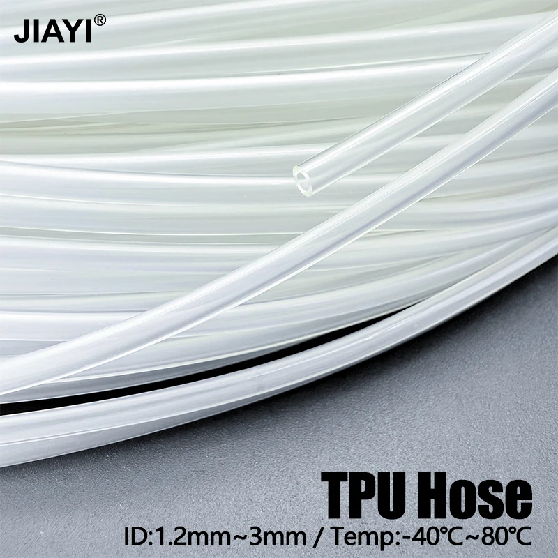 High Temperature Resistant TPU Line Hose 1.2X2mm 1.5X2.5mm Wearproof Petrol Delivery Pipe Ideal for Fuel Transfer DIY Tools