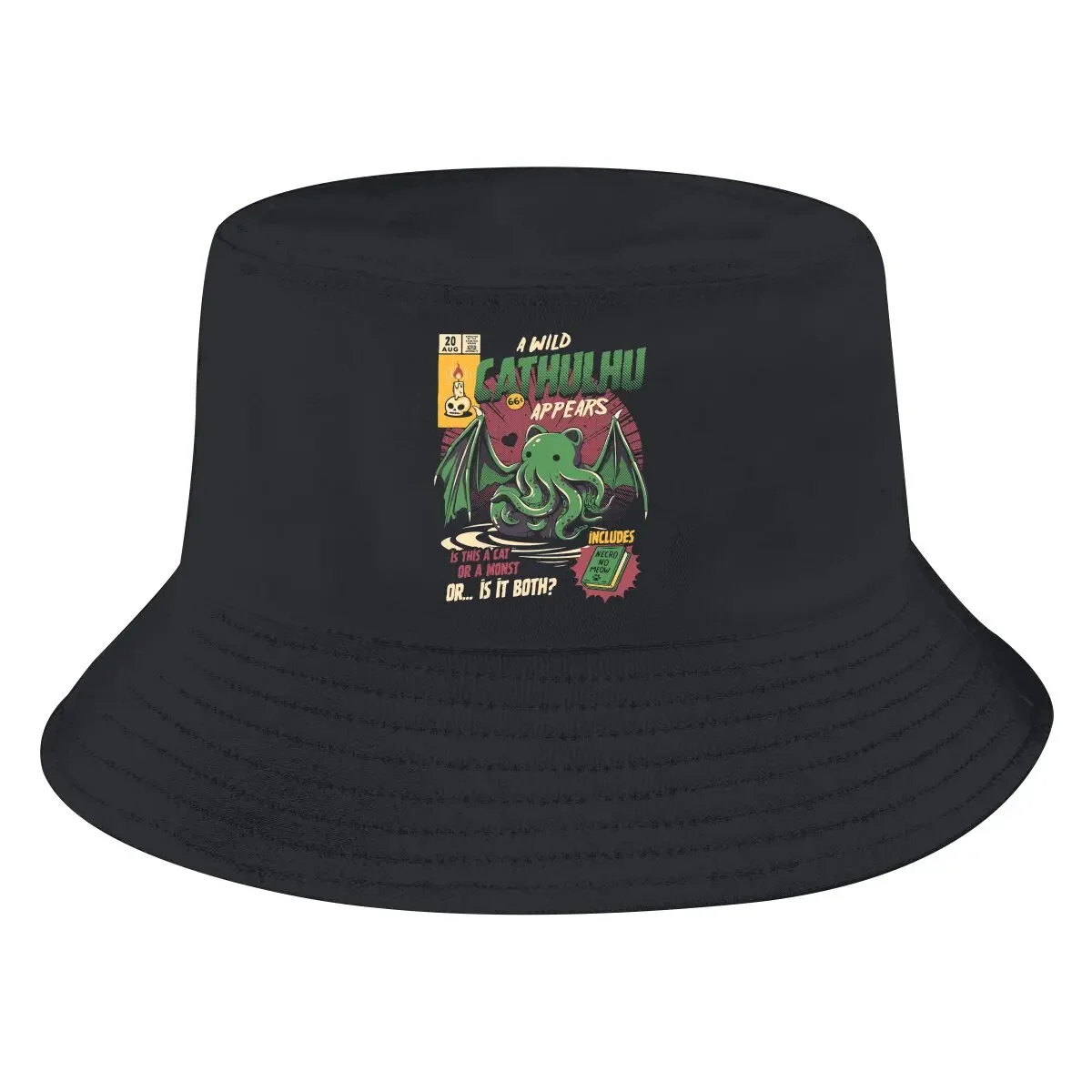 Cathulhu Unisex Bucket Hats Cthulhu Hip Hop Fishing Sun Cap Fashion Style Designed