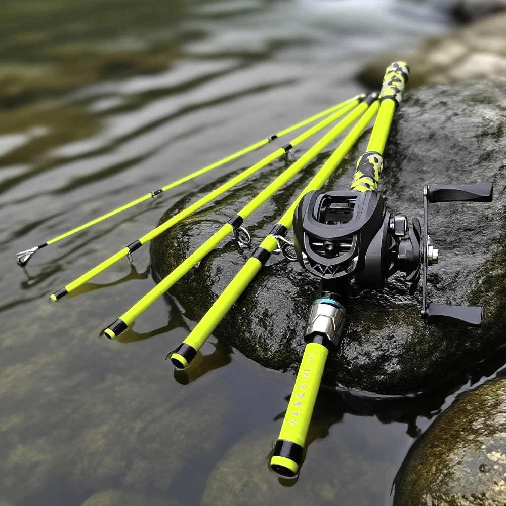 1,8 m/2,1 m Professionelle Bass-Angelrute und Rolle Combo Baitcast-Rolle 10 kg Max Drag Carbon Travel Pole Lure Gewicht 3,5 g-14 g – Detail 11